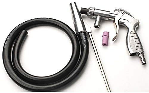 F Season Sandstrahlpistole Set - Sandstrahlgerät mit Eisendüse, Keramikdüse und Düse - Schwarz, Weiß - Kunststoff - Handgerät