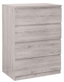 Julian Bowen Jupiter 4 Drawer Chest, Grey Oak