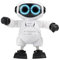 YCOO 88587 ROBO Beats by Silverlit, Tanzender Roboter, Ton-und Lichteffekten, berühre seinen Kopf und er beginnt zu tanzen, 18,5 cm, weiß, ab 3 Jahren