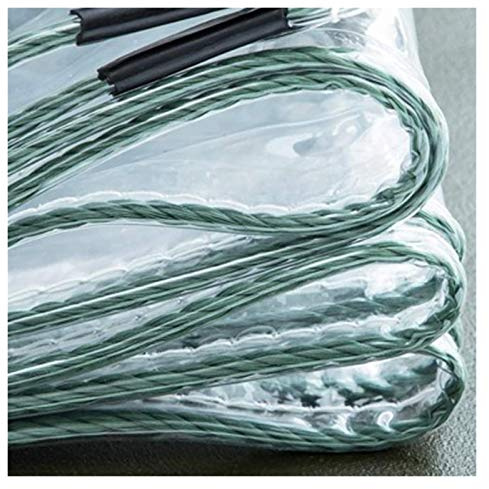 ZHANGQINGXIU Clear Glass Thick Tarpaulin Fabric Tarpaulin Covering Tarpaulin Balcony Plant Protection Rainproof Dustproof Anti-UV Heat Insulation Softly Foldable PVC, 11 Sizes