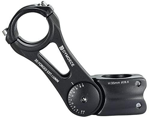 Dymoece Fahrrad Lenkervorbau 0-70 Grad 31.8mm Fahrrad Vorbau Ahead Riser Verstellbarer für MTB,Mountainbike, Rennrad, BMX 90 mm 110 mm 145 mm