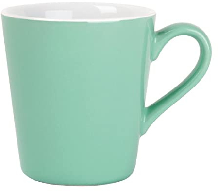 Olympia Cafe Flat White Cups in Green 170ml - Chip Proof, Dishwasher and Microwave Safe, Durable Hotel Restaurant Café Tea Coffee Mugs - Pack of 12