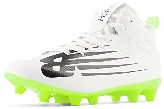 New Balance Scarpa Lacrosse Rush V4 Bambino, Bianco/Bianco/Hi-lite, 4.5 Big Kid