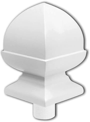 Jackson Woodturners White Primed Square Acorn Newel Cap
