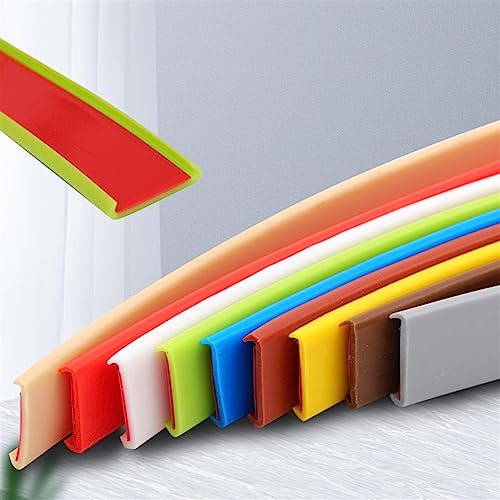 LKYJD 6m Forme de U Plan de Travail Bande de Garniture, Caoutchouc Souple TPE Placage Bois Couvre Chant pour Meubles pour Réparation et Restauration D’armoires(White-6m,U22mm)