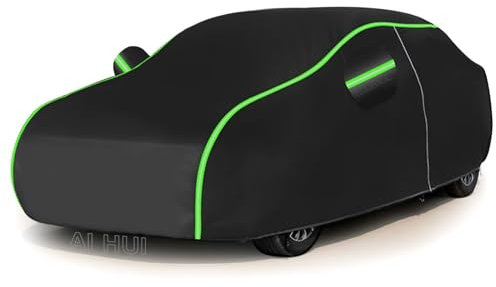 AI HUI Autoabdeckung Wasserdich Abdeckplane Auto für Smart Fortwo(2015), Preis-Leistungs-Sieger* Autoabdeckung Winter Vollgarage Auto Abdeckplane, Autogarage Abdeckung, 100% Oxford-Stoff