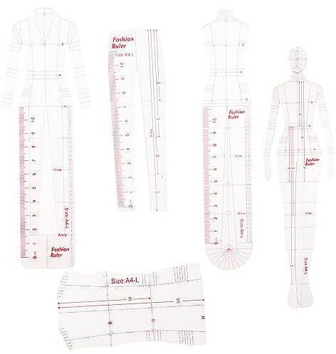 EXCEART Modisches Leichtes Nählineal French Curve Vorlage Symmetrisches Kleidungsdesign Präzises Schnittmuster Zeichenschablone Für Näher Und Modedesigner