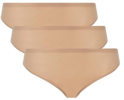 Chantelle Women's Soft Stretch Thong 3-Pack, Ultra Nude (3 Pack)