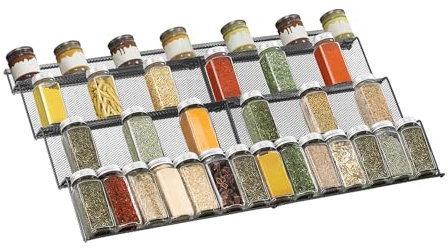 TEmkin Spice Rack Spice Shelf Drawer Spice Spice Jars Drawer Insert Spice Drawer Spice Holder Spice Rack Organizer Spice Organiser Adjustable Width