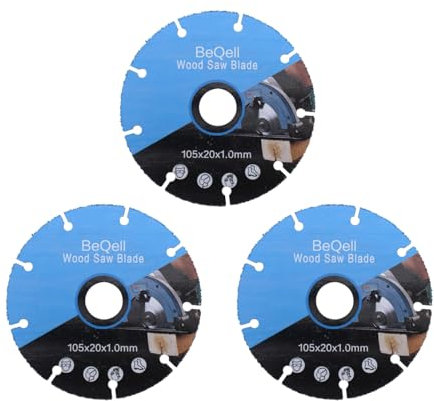 Hartmetall-Holz-Trennscheibe, 10,2 cm, 3 Stück, vakuumgelötetes Hartmetall-Trennscheibenblatt, Kreissägeblatt für Holz, Gipskarton, Gummischlauch, Kunststoff