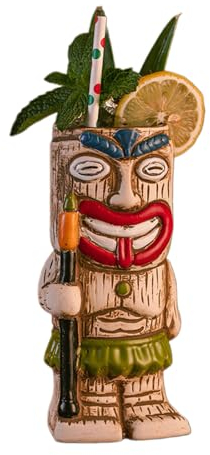 LUCKGONI Creative Island inspirierte Tasse, skurrilen Insel-Stil, Glas, Cocktailglas, hawaiianische Party, Tiki-Tassen, Trinkgeschirr für Partys