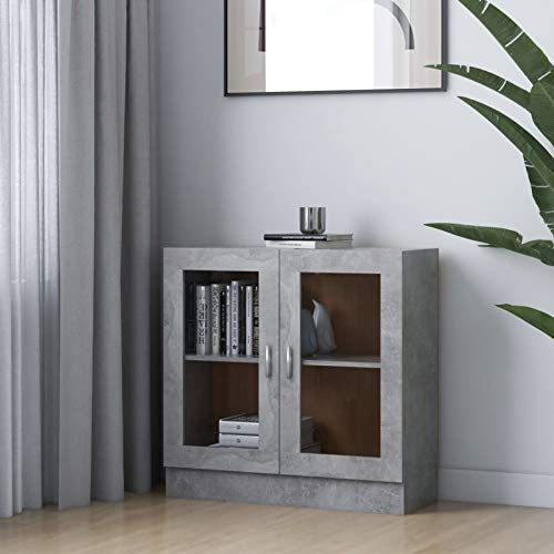 Vitrine Vitrine Schrank Bücherregal Vitrine Vitrine Vitrine Regal Bücherregal Sonoma Eiche 82,5 x 30,5 x 80 cm Spanplatte