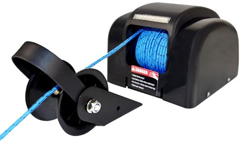 45 LBS Electric Boat Anchor Winch, Saltwater Electric Anchor Winch w/Wireless Remote Control & 98.42ft of Pre-Wound Anchor Rope 12V Marine Windlass Anchor Winch,Black