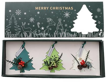 Pastillas de aromaterapia de, tabletas de aromaterapia navideña, 3 pastillas de aromática con forma de árbol de Navidad, ambientador, disco de aromática, árbol de Navidad, fragancia