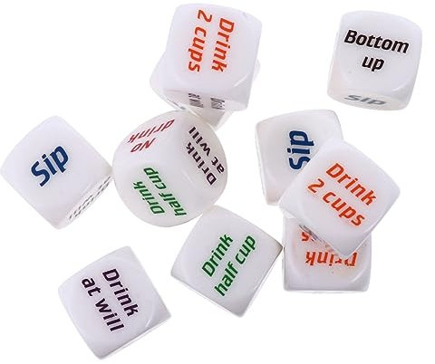 UPKOCH Trinkwürfel 10 Stück Acryl Rundliche Kanten Langlebig Handpoliert Spielwürfel Entscheidungswürfel Party Trinkspiel Für Männer Frauen Zuhause Club