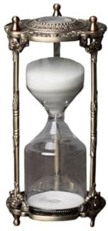 Sablier, sabliers, Sablier en métal, Horloge Artisanale, Cadeaux rétro, Ornements en Verre de sablier en métal, Souvenirs créatifs Uniques, décoration de Bureau, d'étude à Domicile, 15 Minutes