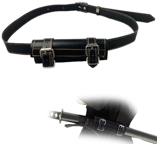 EIR Soporte Katana y Funda de Espada Renacentista Medieval con Cinturón Robusto, Cuero para Uso Cómodo, para Cosplay y Enthusiasts