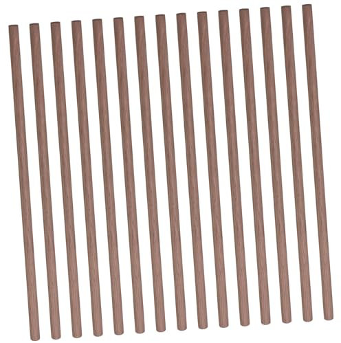 SEWOART 24pcs Black Walnut Wooden Dowels for Crafting DIY Projects, 10mm Diameter x 30cm Length Unfinished Wood Rods for Artists and Hobbyists in UK