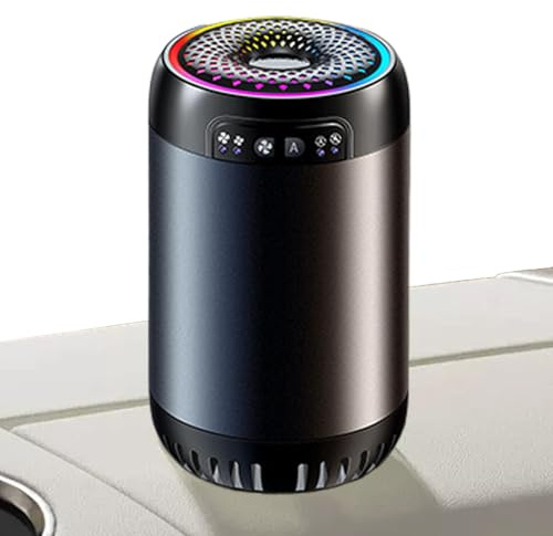 Avec lumière | Désodorisant intelligent LED, parfum automobile alimenté par piles, parfum portable pour purifier