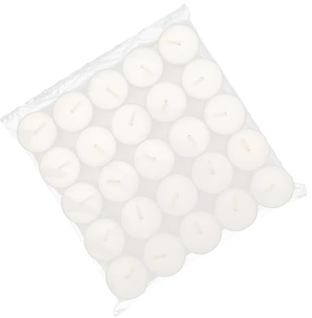 iplusmile 50pièces Bougies Chauffe-plat Blanches Paraffine Non Parfumées Sans Fumée Heures De Combustion Décoratives Pour Mariage Fêtes Noël Anniversaires Et Événements