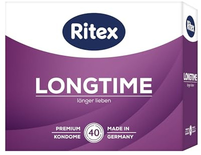 Ritex Kondome Longtime – Länger Lieben mit Doppel-Ring, vegan – 40 Stück