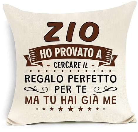 Awyuan Ho provato a cercare il regalo perfetto per te ma tu hai già me Copricuscino per Zio da Nipote Regalo di compleanno Regalo di Natale Regali decorativi Souvenir (Zio-a)