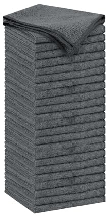 Ryichliho Paños de Limpieza de Microfibra, 24 Unidades, paños de Microfibra, paños de Limpieza, paños de Limpieza para Ventanas, paños Suaves, Muy absorbentes, sin Pelusas, para Cocina, casa, Coche