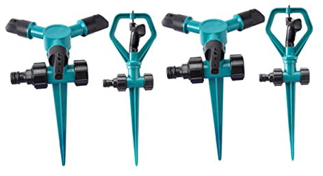 UPKOCH 4piezas Aspersor Giratorio Automático para Césped Aspersor De Jardín De Agua