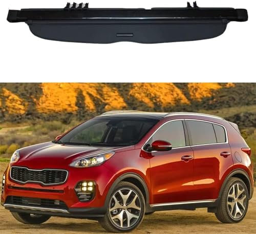 WEIQQI Auto Laderaumabdeckung Kofferraumabdeckung Rollo für Kia Sportag 2010-2016, Kofferraumverkleidung Trennwand Ausziehbare Kofferraum Schutz