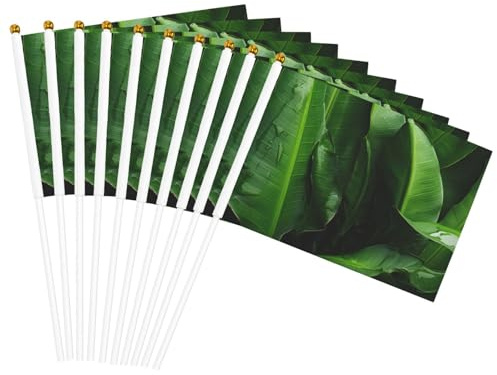 Drapeau léger avec feuilles de bananier fraîches - Décoration d'intérieur - Utilisation polyvalente