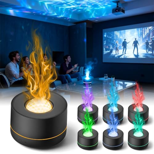 CEWROM Diffuseur d'arômes de projecteur, diffuseur d'aromathérapie d'huiles essentielles avec 7 couleurs de lumière LED électrique, humidificateur électrique pour chambre à coucher, salon, bureau