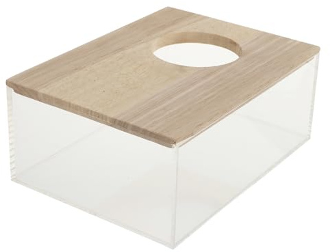 DIKACA Multi Funktion Sandbad Box für Hamster Transparent Acryl Badewanne Rechteckig Praktisch und Pflegeleicht für Kleine Haustiere Wie Hamster und Meerschweinchen