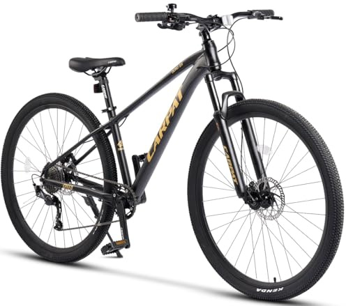 29 Zoll MTB Hardtail mit hydraulischen Scheibenbremsen, 1x9 Gang Altus Schaltung, 80mm Federgabel, Aluminium-Rahmen, All-Terrain Reifen, Für Herren 175-190cm Geländefahrten