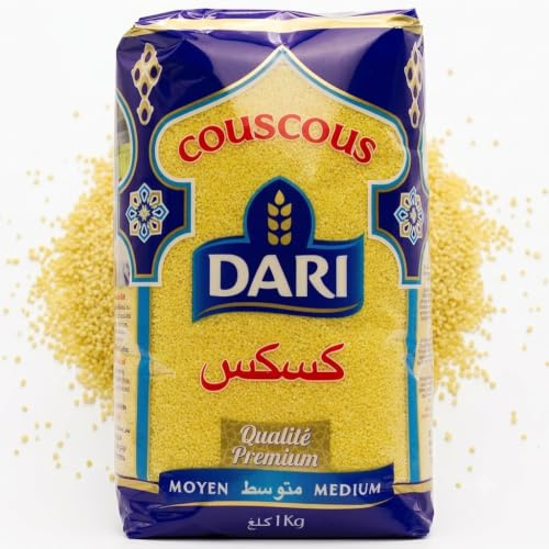 Dari Couscous Moyen 1 kg – Graine Moyenne Précuite | Idéal Couscous Royal, Tajine et Cuisine du Maghreb