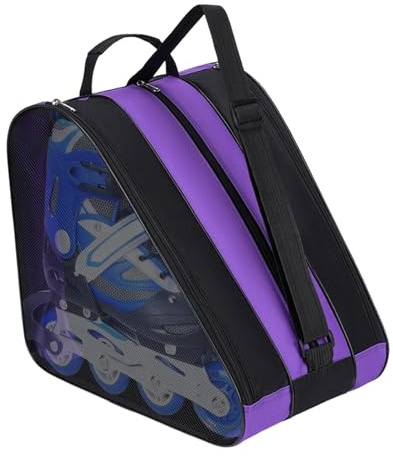 Generico Borsa Per Pattini | Triangolare con Tasche Multiple e Regolabile - Borsa per Pattini da Hockey | Per Bambini Adulti Allenamento Quotidiano Gare
