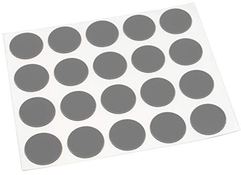 Adsamm® / 20 x Abdeckkappen/Dunkelgrau/Ø 13 mm/rund / 0,45 mm dünne Selbstklebende Möbelpflaster