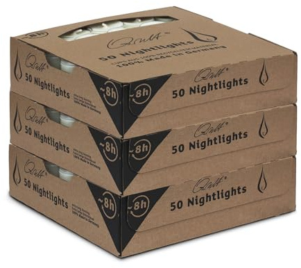 Qult Farluce Teelichter in Kunststoffhülle - Rußfrei - unbeduftet - Nightlights und Maxilights (Qult Farluce Nightlights, 3)