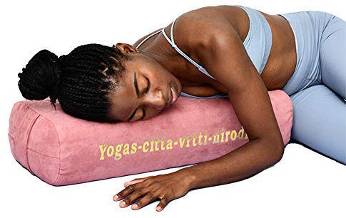 AIZYR Rechteckig Meditationskissen Für Schwangerschafts-Yoga, Hochelastische Baumwolle Yoga-Kissen Stabile Unterstützung Waschbarer Bezug,Rosa