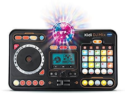 VTech Kidi DJ Mix – 10-in-1 DJ-Mischpult mit Jog-Wheel und vielen Effekten zum Bearbeiten der Musik – Für Kinder von 6-12 Jahren, Schwarz