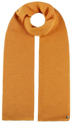 LIERYS Fine Strickschal aus Merinowolle Damen/Herren - Schal Made In Germany - Herrenschal Herbst/Winter - Winterschal senf