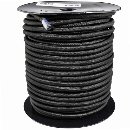 WERKA PRO Fibbia Elastica Nera Varie Lunghezze 10 mm x 40 Metri su Bobina