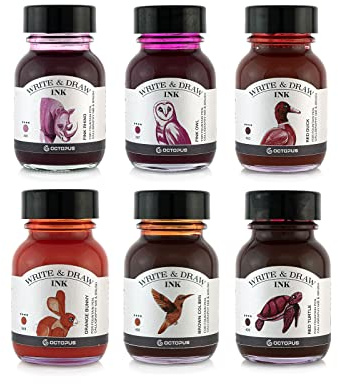 Octopus Write & Draw Ink DESERT Tintenset, wasserfest, 6 x 50 ml