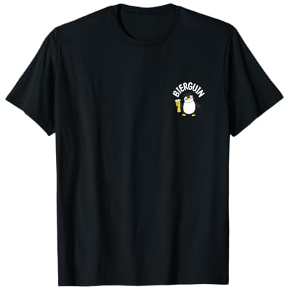 Bierguin Pinguin Bier Bierpong Saufen Sauftour Biertrinker T-Shirt