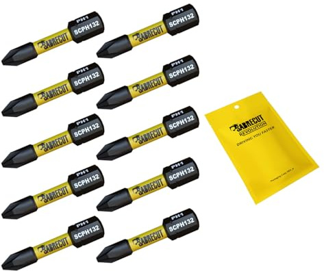 SabreCut 10pcs SCPH132_10 32mm PH1 Impact Screwdriver Bits Heavy Duty | Forged precision tips and heat-treated torsion steel improve impact resistance, durability and reduce breakage