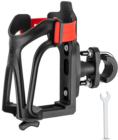 ROCKBROS Portaborraccia per Moto, Porta Borraccia, Supporto per Bottiglia Moto Universale, Portabottiglia Antiurti, Adatto per Moto, Motociclo, Bicicletta
