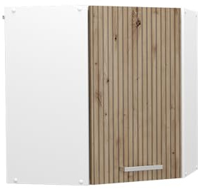 Vicco Armario Colgante de Esquina R-Line, Roble Artesanal/Blanco, 57 cm