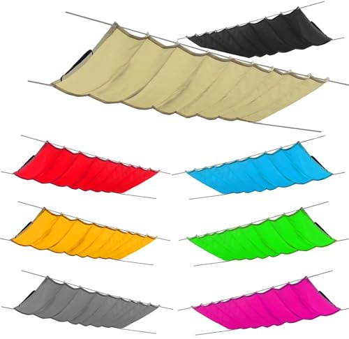 Sonnensegel einziehbares Sonnensegel Pergola Markise Wasserdicht Sonnenschutz Garten verstellbar 100% Schutz vor UV-Strahlungen(B:150cm L:300cm, Beige)