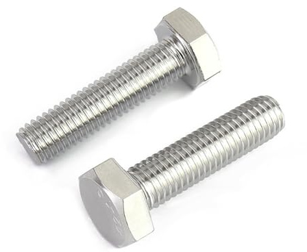 WANG TII DOO Lot De 2 Boulons Hexagonaux M12 × 95 Mm-M12 × 160 Mm, Vis À Tête Hexagonale en Acier Inoxydable, Filetage Métrique Complet, Idéal pour La Construction,M12×160mm