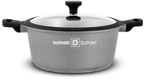 Faitout Fonte D'aluminium 24 Cm Avec Couvercle Chambord Titane Ft24tfi Durant Dupont
