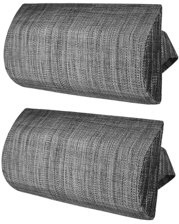 2 Pièces Coussin Repose Tete, Coussin Oreiller De Appuie Tête Fauteuil Salon, Oreiller De Chaise Longue, Appuie Tête Bain De Soleil Avec Bande Élastique, Pour Chaises Pliantes D'extérieur, 37x17cm
